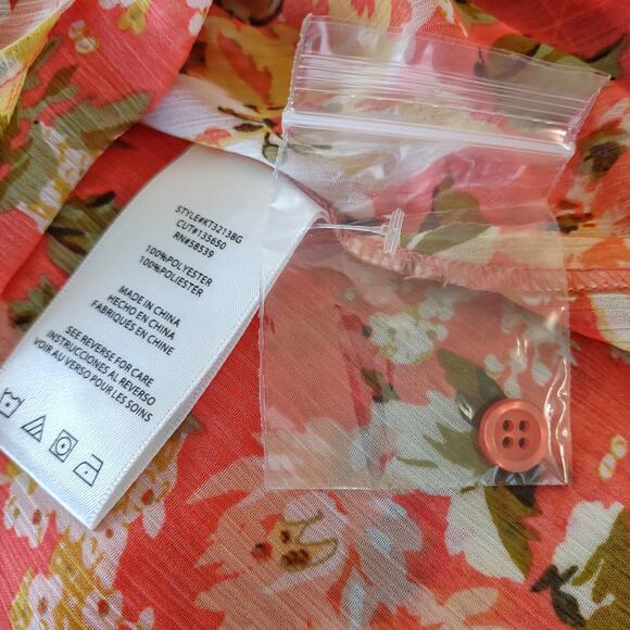 KUT FROM THE KLOTH Coral Floral Blouse Top Plus Size 2X Summertime Loose Comfy - Picture 11 of 13